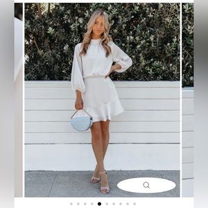 NWT Champagne Long Sleeve mini dress